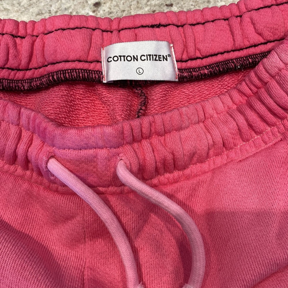 🩷 REVOLVE COTTON CITIZEN Hot Pink Fleece Brooklyn shorts Large 🩷 - Picture 7 of 12